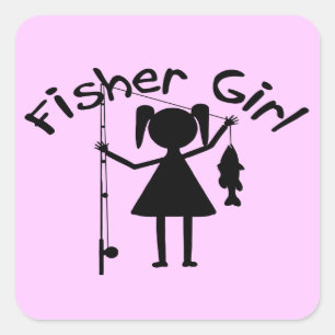ADESIVO QUADRADO MENINA DE FISHER