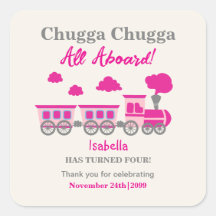 Meninas Comboio Rosa Qualquer Festa de aniversário