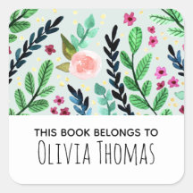 Meninas Flores de Cama de Cana-d'Água Bookplate