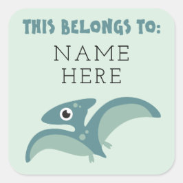 Adesivo Quadrado Meninos chamam de volta à escola Este livro perten