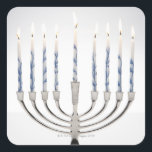 Adesivo Quadrado Menorah com velas queimadas<br><div class="desc">AssetID: 200485985-001 / {Thomas Northcut} / Menorah com velas queimadas</div>