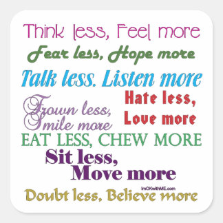 Adesivo Quadrado Menos é Mais
