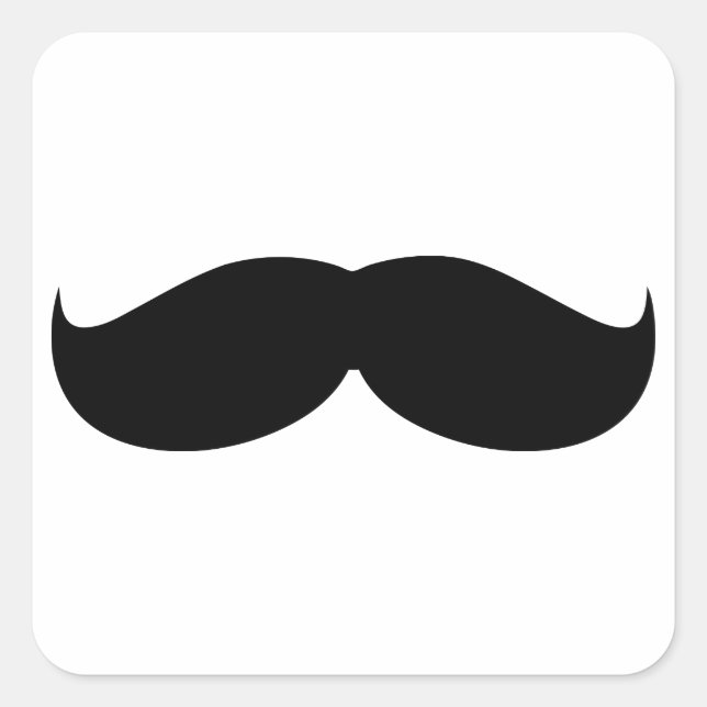 Adesivo Quadrado Mens Mustache (Frente)