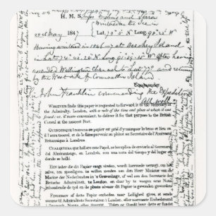 Adesivo Quadrado Mensagem de John Franklin