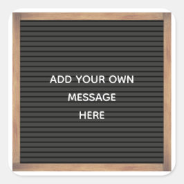 Adesivo Quadrado Mensagem Personalizada de Sinal de Letterboard Pre