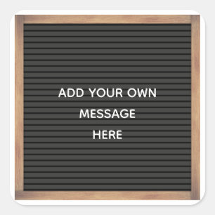 Adesivo Quadrado Mensagem Personalizada de Sinal de Letterboard Pre
