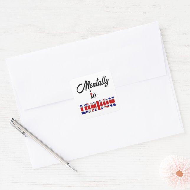 Adesivo Quadrado Mentally In London Sticker (Envelope)