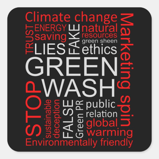 Adesivo Quadrado Mentira Falso de Lava Verde (Frente)