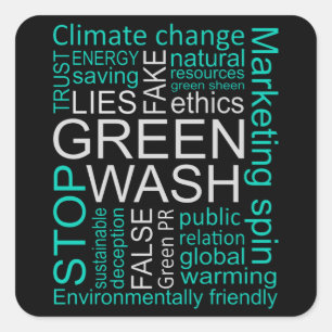 Adesivo Quadrado Mentira Falso de Lava Verde