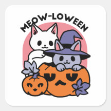 Meow-Loween - Design de Gato de Halloween
