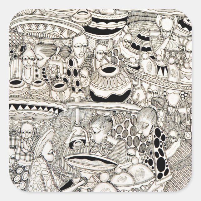 Adesivo Quadrado Mercado (Frente)