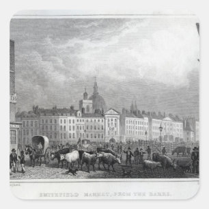 Adesivo Quadrado Mercado de Smithfield do Barrs