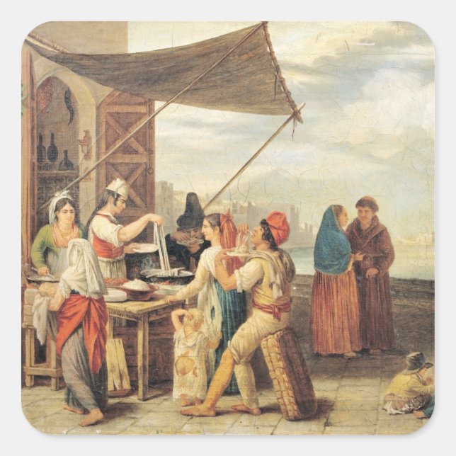 Adesivo Quadrado Mercado italiano (Frente)