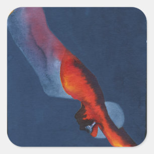 Adesivo Quadrado Mergulhador 2