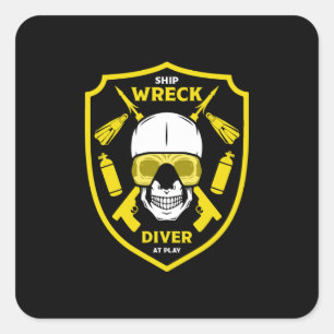 Adesivo Quadrado mergulhadores