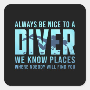 Adesivo Quadrado Mergulho Scuba Mergulhando Mergulho Mergulho Mergu