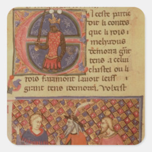 Adesivo Quadrado Merlin tutoring Arthur