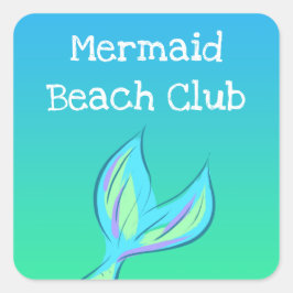 Adesivo Quadrado Mermaid Beach Club