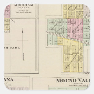 Adesivo Quadrado Merriam, Altamont, Montana, vale do monte, Kansas