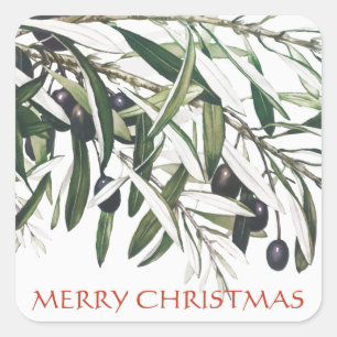 ADESIVO QUADRADO MERRISTMAS OLIVE BRANCH ENVELOPE SEAL STICKER