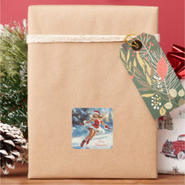 Adesivo Quadrado Merry Christmas