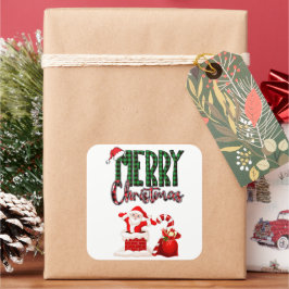 Adesivo Quadrado Merry Christmas by Santa - Stickers
