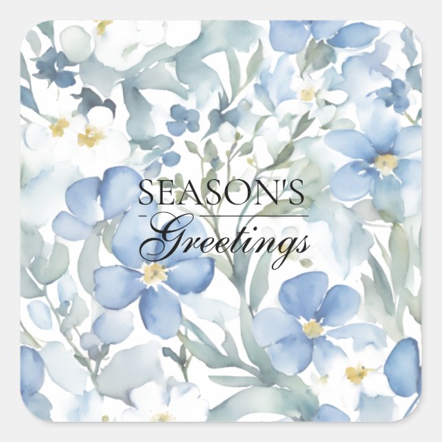 Adesivo Quadrado Merry Christmas Happy New Year Holiday Season (Frente)