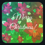 Adesivo Quadrado Merry Christmas Sticker<br><div class="desc">Merry Christmas Sticker</div>