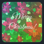 Adesivo Quadrado Merry Christmas Sticker<br><div class="desc">Merry Christmas Sticker</div>
