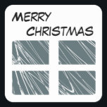 Adesivo Quadrado Merry Christmas Sticker<br><div class="desc">Merry Christmas Sticker</div>