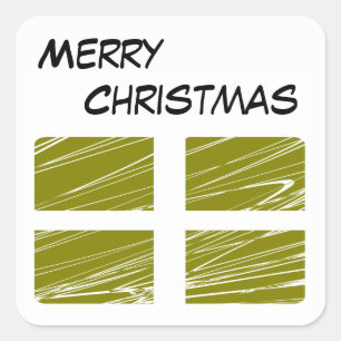 Adesivo Quadrado Merry Christmas Sticker
