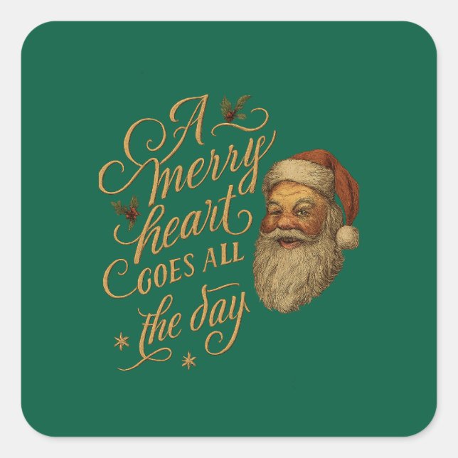 Adesivo Quadrado Merry Heart  (Frente)