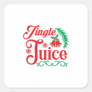 Adesivo Quadrado Merry Xmas Happy Jingle Juice