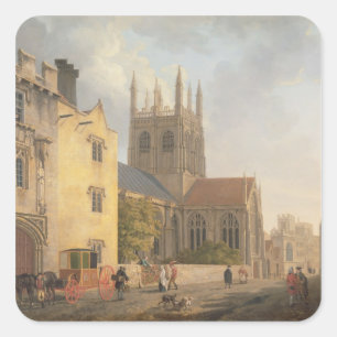 Adesivo Quadrado Merton College, Oxford, 1771 (petróleo na canvas)