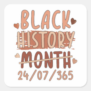 Adesivo Quadrado Mês da História Afro Melanina Mulheres Negras Afro