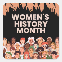 Adesivo Quadrado Mês da História das Mulheres