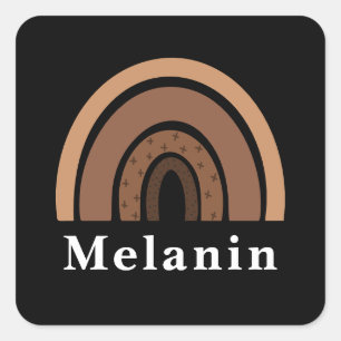 Adesivo Quadrado Mês da História Negra Afro-Americana Melanina