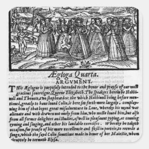 Adesivo Quadrado Mês de abril, 'do calendário de Shepheardes