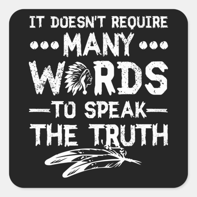 Adesivo Quadrado Mês do Patrimônio Nativo Americano (Frente)