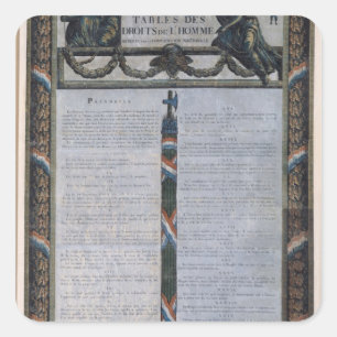 Adesivo Quadrado Mesa da declaração dos direitos de homem