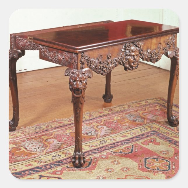 Adesivo Quadrado Mesa da placa, c.1740 (Frente)