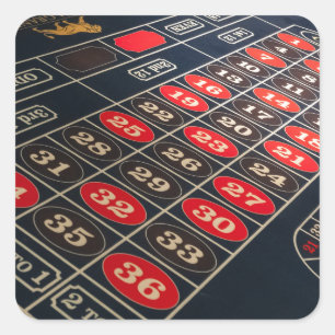 Adesivo Quadrado Mesa de jogos Roulette Las Vegas
