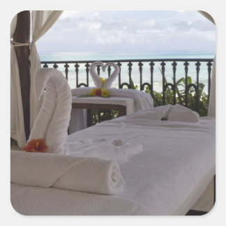 Adesivo Quadrado Mesa de Massagem do solteiro