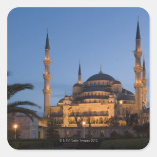 Adesivo Quadrado Mesquita azul, área de Sultanhamet, Istambul,