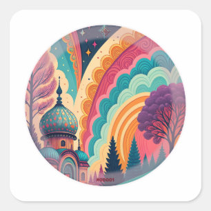 Adesivo Quadrado Mesquita Colorburst Fantasia – Personalizável