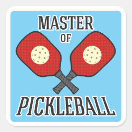 Adesivo Quadrado Mestre de Pickleball