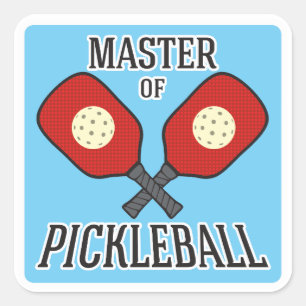 Adesivo Quadrado Mestre de Pickleball