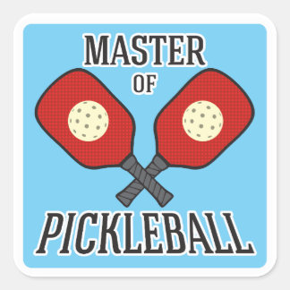 Adesivo Quadrado Mestre de Pickleball
