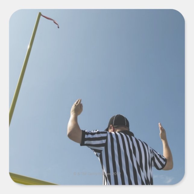 Adesivo Quadrado Meta de campo de campeonato de futebol (Frente)