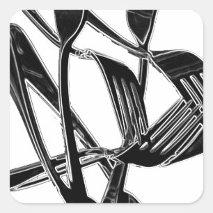 Adesivo Quadrado Metálico